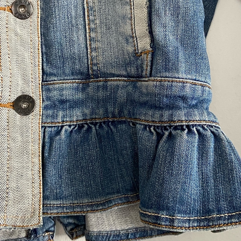 DKNY ruffle denim jacket - Picture 4 of 6